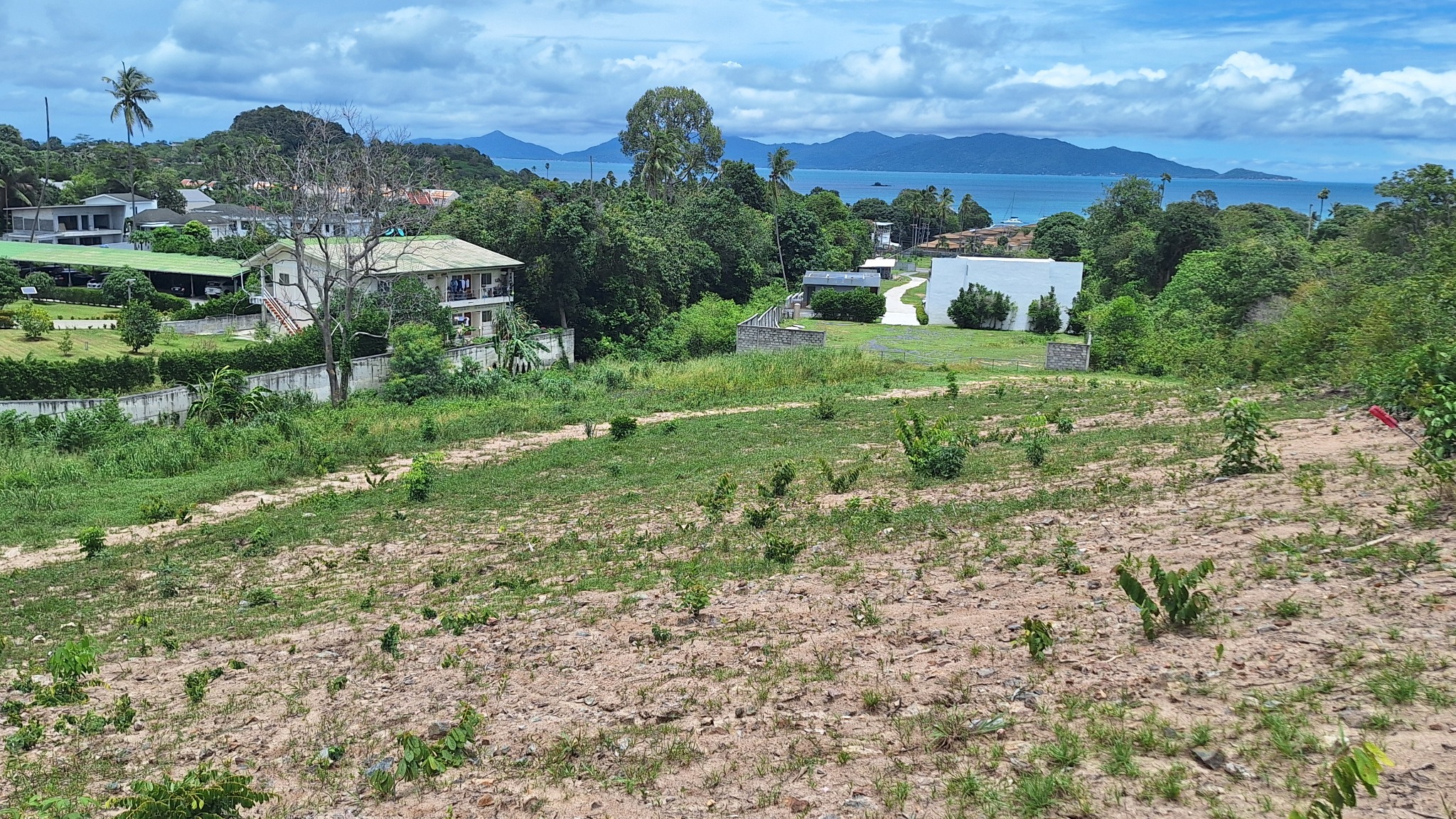 Sea view across the Bophut property