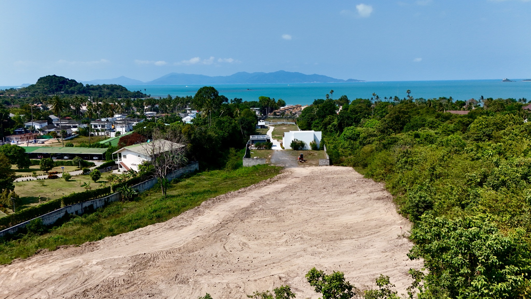 Panoramic sea and Koh Phangan view from upper Bophut land